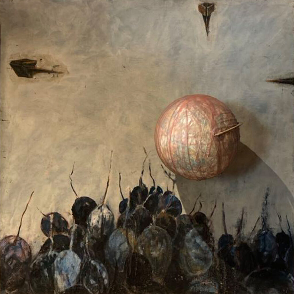 Jewels/Bombs _ 48"x48x13" _ mixed media _ 2025