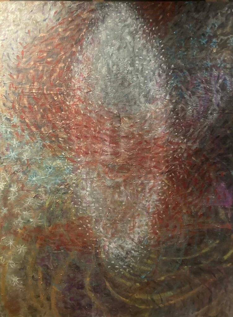 The Salamander and the Djinn _ 33"x45" _ mixed media